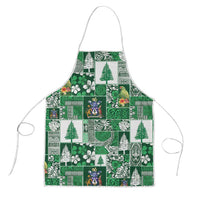 Norfolk Island Meri Krismas Apron Pacific Patchwork Xmas Vibes - Polynesian Pride