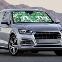 Norfolk Island Meri Krismas Auto Sun Shade Pacific Patchwork Xmas Vibes - Polynesian Pride