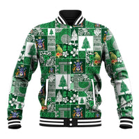 Norfolk Island Meri Krismas Baseball Jacket Pacific Patchwork Xmas Vibes - Polynesian Pride