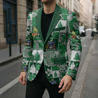 Norfolk Island Meri Krismas Blazer Pacific Patchwork Xmas Vibes - Polynesian Pride