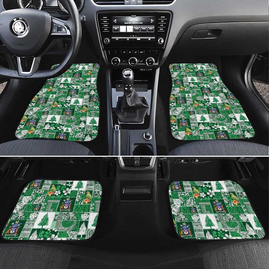 Norfolk Island Meri Krismas Car Mats Pacific Patchwork Xmas Vibes - Polynesian Pride