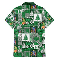 Norfolk Island Meri Krismas Family Matching Puletasi and Hawaiian Shirt Pacific Patchwork Xmas Vibes - Polynesian Pride