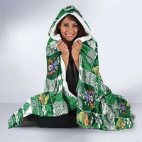 Norfolk Island Meri Krismas Hooded Blanket Pacific Patchwork Xmas Vibes - Polynesian Pride