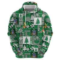 Norfolk Island Meri Krismas Hoodie Pacific Patchwork Xmas Vibes - Polynesian Pride