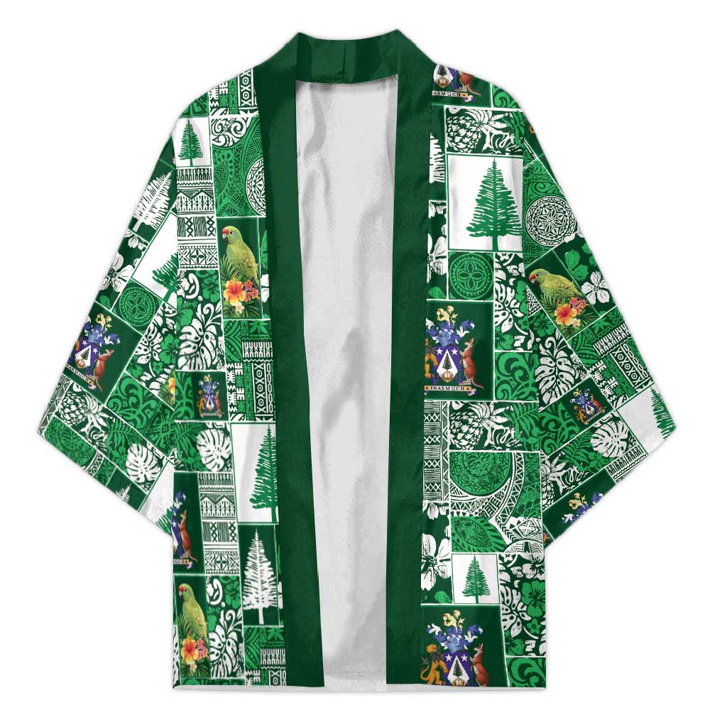 Norfolk Island Meri Krismas Kimono Pacific Patchwork Xmas Vibes - Polynesian Pride