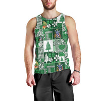 Norfolk Island Meri Krismas Men Tank Top Pacific Patchwork Xmas Vibes - Polynesian Pride