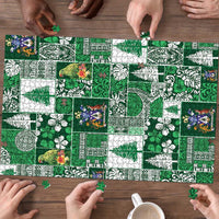 Norfolk Island Meri Krismas Puzzle Pacific Patchwork Xmas Vibes - Polynesian Pride