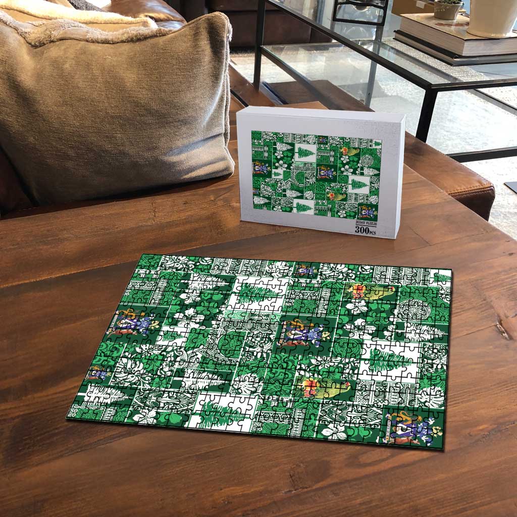 Norfolk Island Meri Krismas Puzzle Pacific Patchwork Xmas Vibes - Polynesian Pride