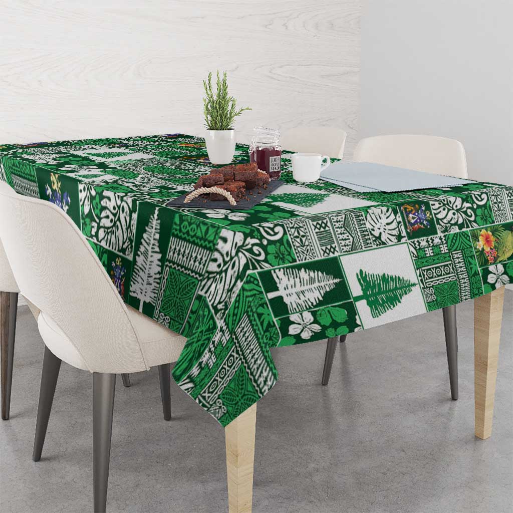 Norfolk Island Meri Krismas Tablecloth Pacific Patchwork Xmas Vibes - Polynesian Pride