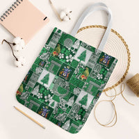 Norfolk Island Meri Krismas Tote Bag Pacific Patchwork Xmas Vibes - Polynesian Pride