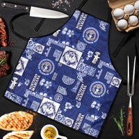 Northern Mariana Islands Magof Nochebuena Apron Pacific Patchwork Xmas Vibes - Polynesian Pride