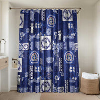 Northern Mariana Islands Magof Nochebuena Bathroom Set Pacific Patchwork Xmas Vibes - Polynesian Pride