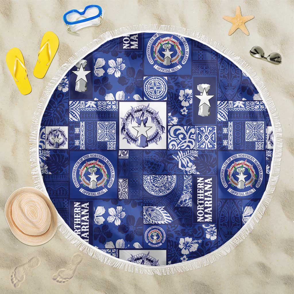 Northern Mariana Islands Magof Nochebuena Beach Blanket Pacific Patchwork Xmas Vibes - Polynesian Pride