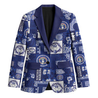 Northern Mariana Islands Magof Nochebuena Blazer Pacific Patchwork Xmas Vibes - Polynesian Pride
