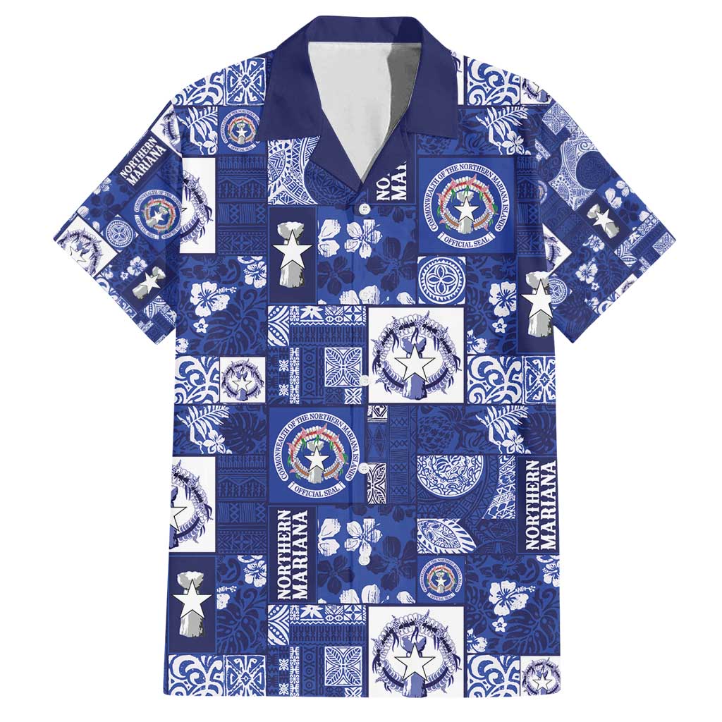 Northern Mariana Islands Magof Nochebuena Family Matching Puletasi and Hawaiian Shirt Pacific Patchwork Xmas Vibes - Polynesian Pride