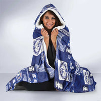 Northern Mariana Islands Magof Nochebuena Hooded Blanket Pacific Patchwork Xmas Vibes - Polynesian Pride