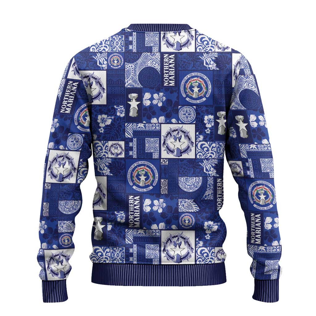 Northern Mariana Islands Magof Nochebuena Ugly Christmas Sweater Pacific Patchwork Xmas Vibes - Polynesian Pride