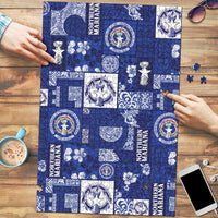 Northern Mariana Islands Magof Nochebuena Puzzle Pacific Patchwork Xmas Vibes - Polynesian Pride