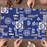 Northern Mariana Islands Magof Nochebuena Puzzle Pacific Patchwork Xmas Vibes - Polynesian Pride