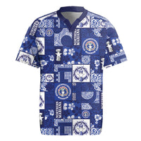 Northern Mariana Islands Magof Nochebuena Rugby Jersey Pacific Patchwork Xmas Vibes - Polynesian Pride