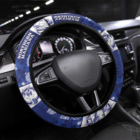 Northern Mariana Islands Magof Nochebuena Steering Wheel Cover Pacific Patchwork Xmas Vibes - Polynesian Pride