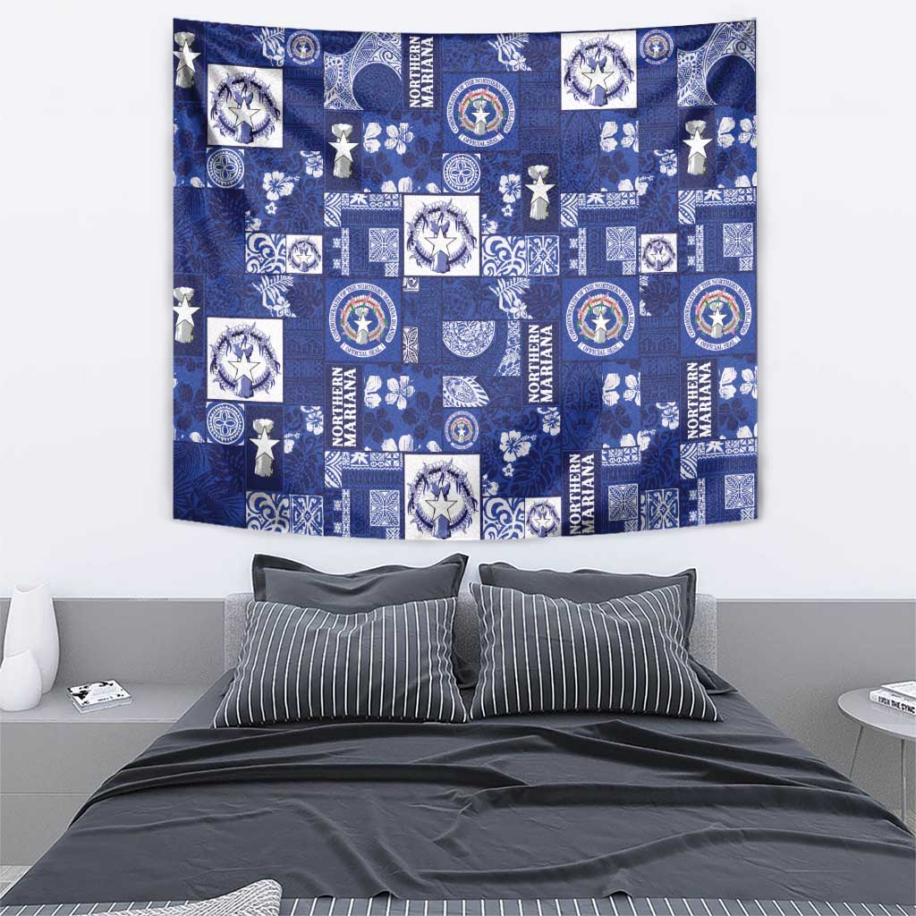 Northern Mariana Islands Magof Nochebuena Tapestry Pacific Patchwork Xmas Vibes - Polynesian Pride