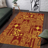 Rotuma Faiakse'ea 'e Kirisimasi Area Rug Pacific Patchwork Xmas Vibes - Polynesian Pride