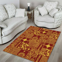 Rotuma Faiakse'ea 'e Kirisimasi Area Rug Pacific Patchwork Xmas Vibes - Polynesian Pride