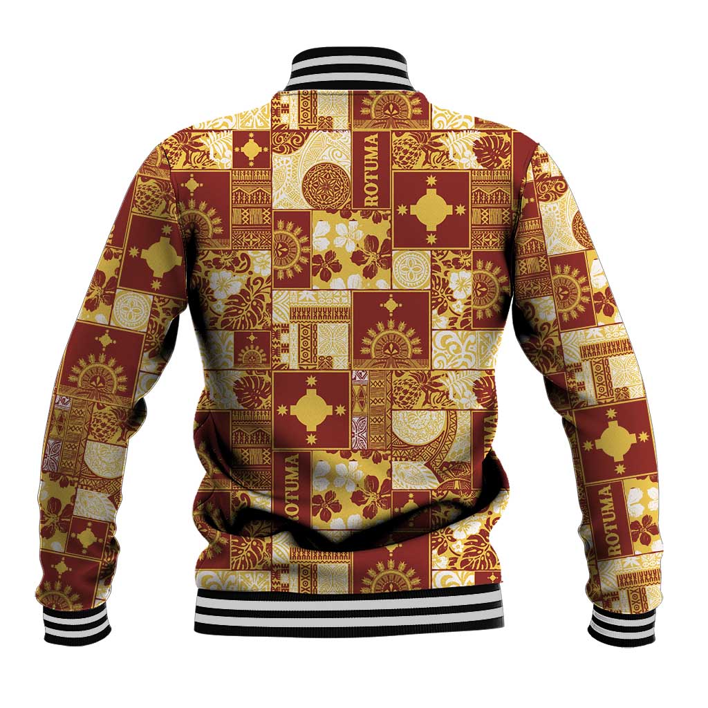 Rotuma Faiakse'ea 'e Kirisimasi Baseball Jacket Pacific Patchwork Xmas Vibes - Polynesian Pride