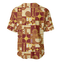 Rotuma Faiakse'ea 'e Kirisimasi Baseball Jersey Pacific Patchwork Xmas Vibes - Polynesian Pride