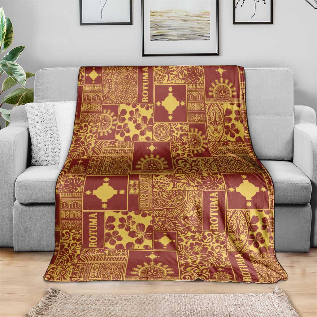 Rotuma Faiakse'ea 'e Kirisimasi Blanket Pacific Patchwork Xmas Vibes - Polynesian Pride