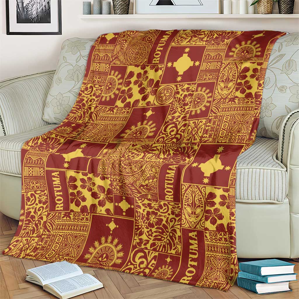 Rotuma Faiakse'ea 'e Kirisimasi Blanket Pacific Patchwork Xmas Vibes - Polynesian Pride