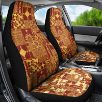 Rotuma Faiakse'ea 'e Kirisimasi Car Seat Cover Pacific Patchwork Xmas Vibes - Polynesian Pride