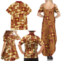 Rotuma Faiakse'ea 'e Kirisimasi Family Matching Summer Maxi Dress and Hawaiian Shirt Pacific Patchwork Xmas Vibes LT9 - Polynesian Pride