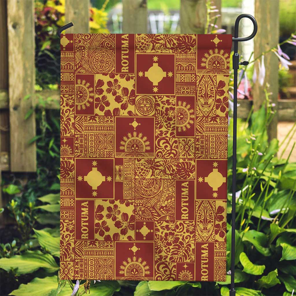 Rotuma Faiakse'ea 'e Kirisimasi Garden Flag Pacific Patchwork Xmas Vibes - Polynesian Pride