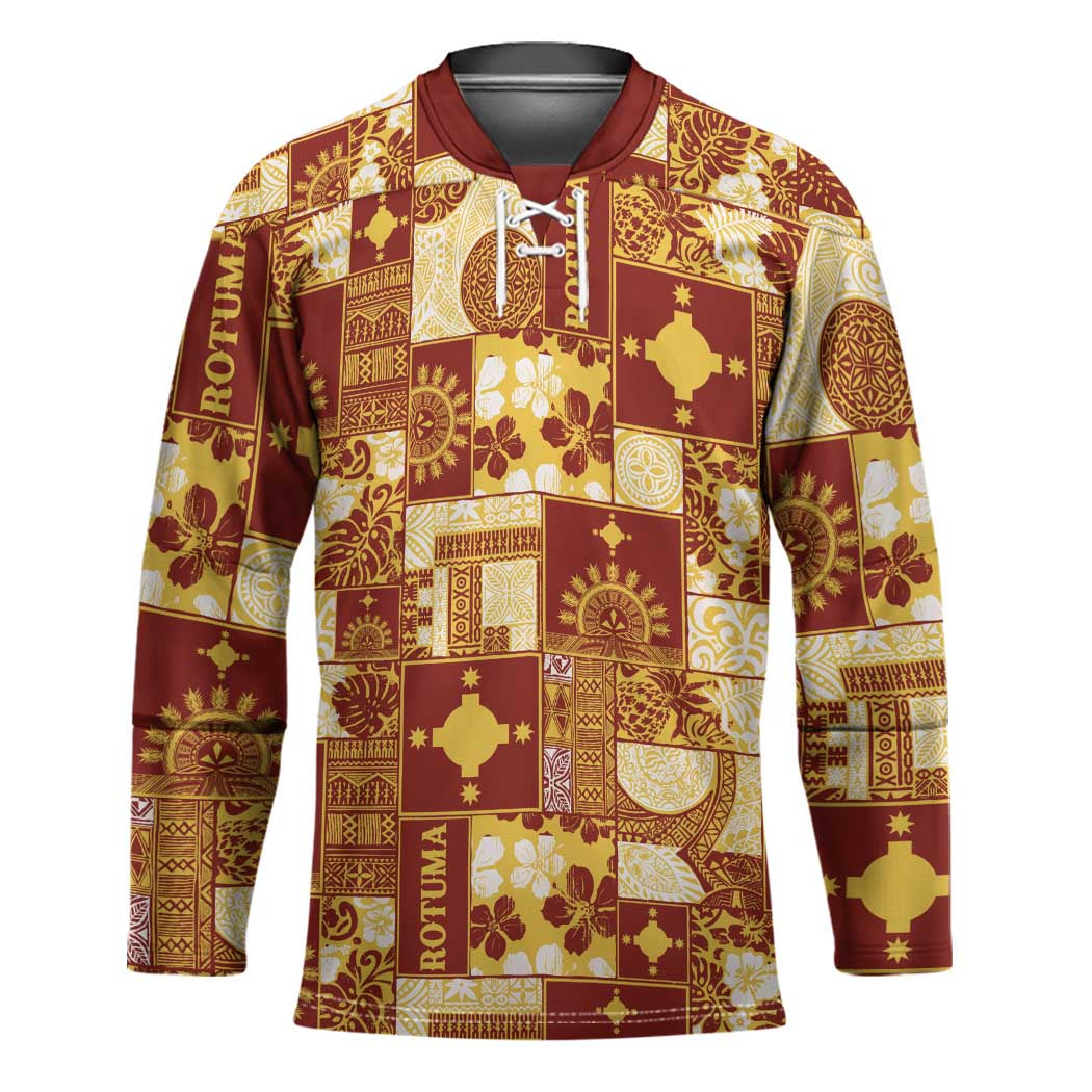 Rotuma Faiakse'ea 'e Kirisimasi Hockey Jersey Pacific Patchwork Xmas Vibes - Polynesian Pride