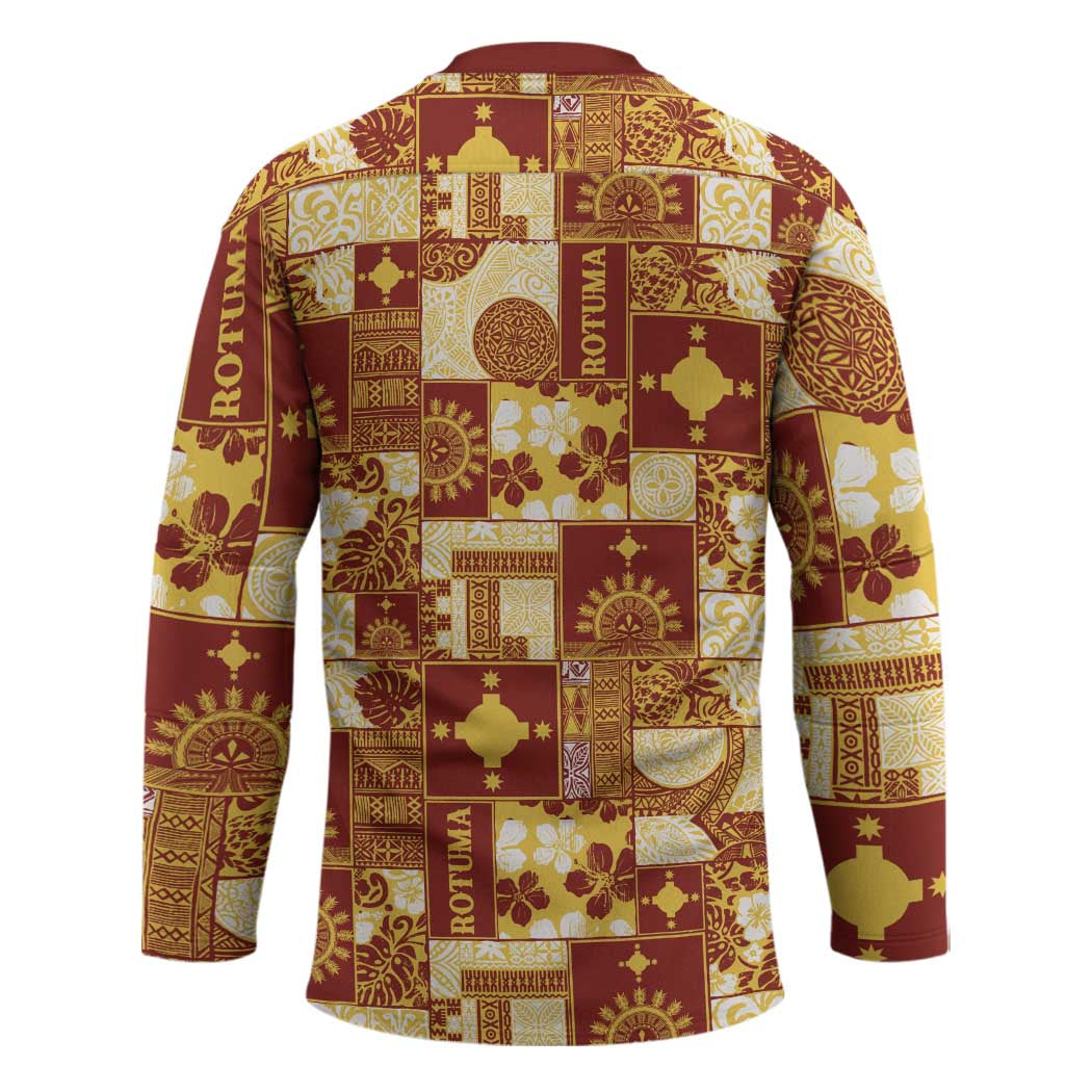 Rotuma Faiakse'ea 'e Kirisimasi Hockey Jersey Pacific Patchwork Xmas Vibes - Polynesian Pride