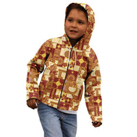 Rotuma Faiakse'ea 'e Kirisimasi Kid Hoodie Pacific Patchwork Xmas Vibes - Polynesian Pride