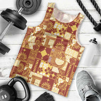 Rotuma Faiakse'ea 'e Kirisimasi Men Tank Top Pacific Patchwork Xmas Vibes - Polynesian Pride