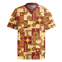 Rotuma Faiakse'ea 'e Kirisimasi Rugby Jersey Pacific Patchwork Xmas Vibes - Polynesian Pride