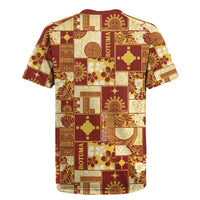 Rotuma Faiakse'ea 'e Kirisimasi Rugby Jersey Pacific Patchwork Xmas Vibes - Polynesian Pride