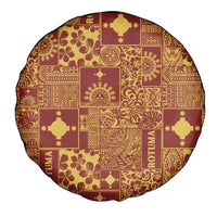 Rotuma Faiakse'ea 'e Kirisimasi Spare Tire Cover Pacific Patchwork Xmas Vibes - Polynesian Pride