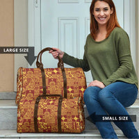 Rotuma Faiakse'ea 'e Kirisimasi Travel Bag Pacific Patchwork Xmas Vibes - Polynesian Pride