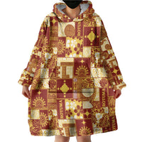 Rotuma Faiakse'ea 'e Kirisimasi Wearable Blanket Hoodie Pacific Patchwork Xmas Vibes - Polynesian Pride