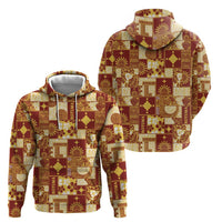 Rotuma Faiakse'ea 'e Kirisimasi Zip Hoodie Pacific Patchwork Xmas Vibes - Polynesian Pride