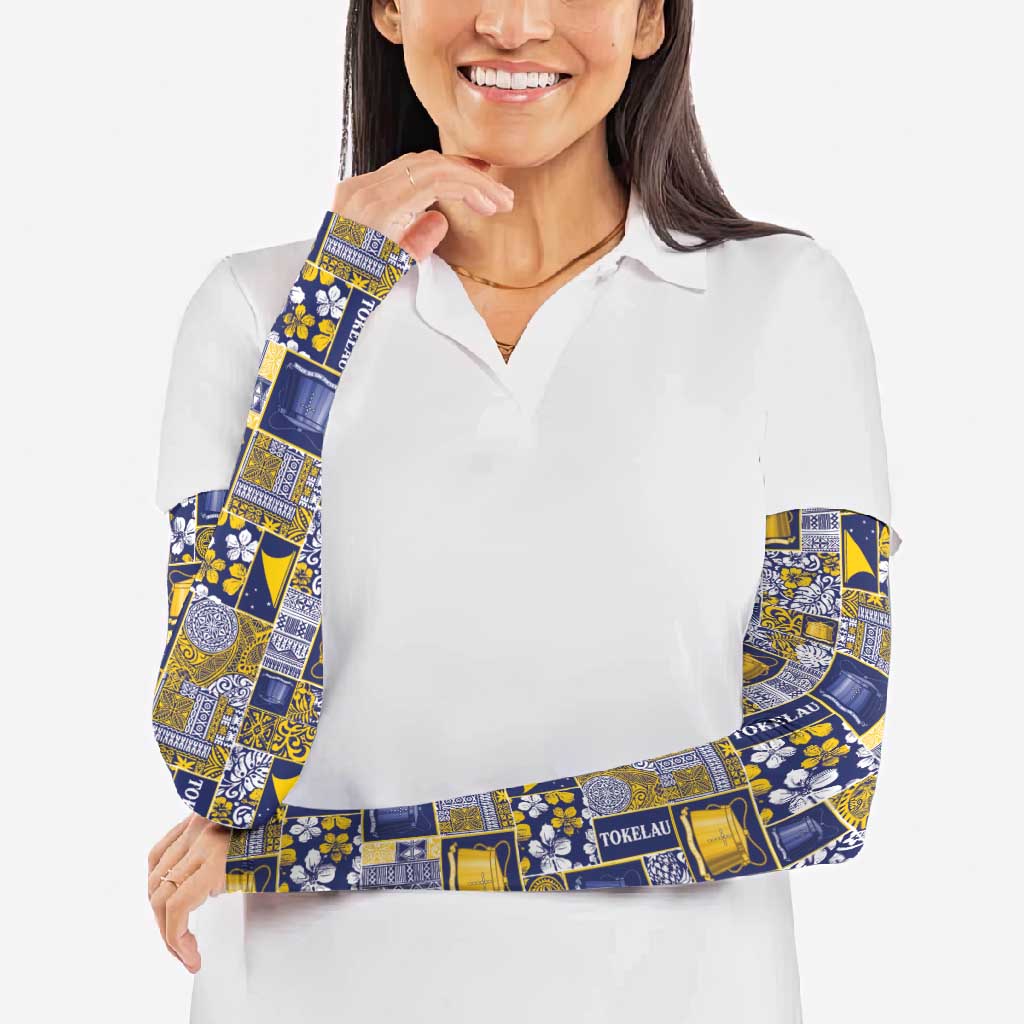 Tokelau Manuia te Kilihimahi Arm Sleeves Pacific Patchwork Xmas Vibes - Polynesian Pride