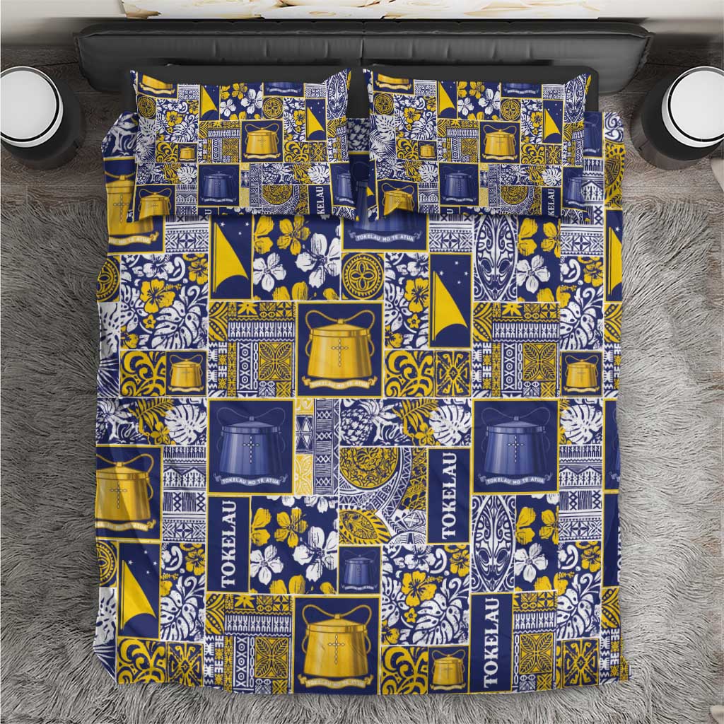 Tokelau Manuia te Kilihimahi Bedding Set Pacific Patchwork Xmas Vibes - Polynesian Pride