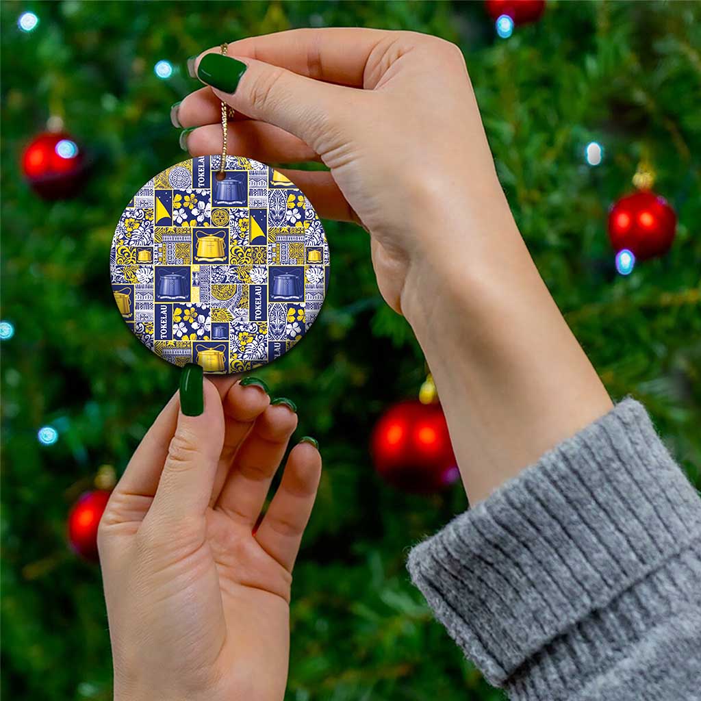 Tokelau Manuia te Kilihimahi Ceramic Ornament Pacific Patchwork Xmas Vibes - Polynesian Pride