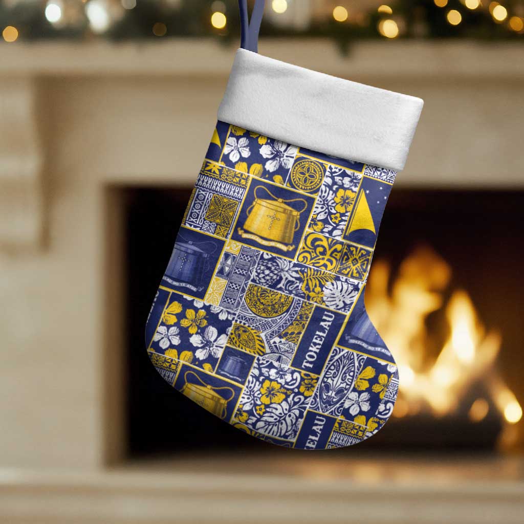 Tokelau Manuia te Kilihimahi Christmas Stocking Pacific Patchwork Xmas Vibes - Polynesian Pride