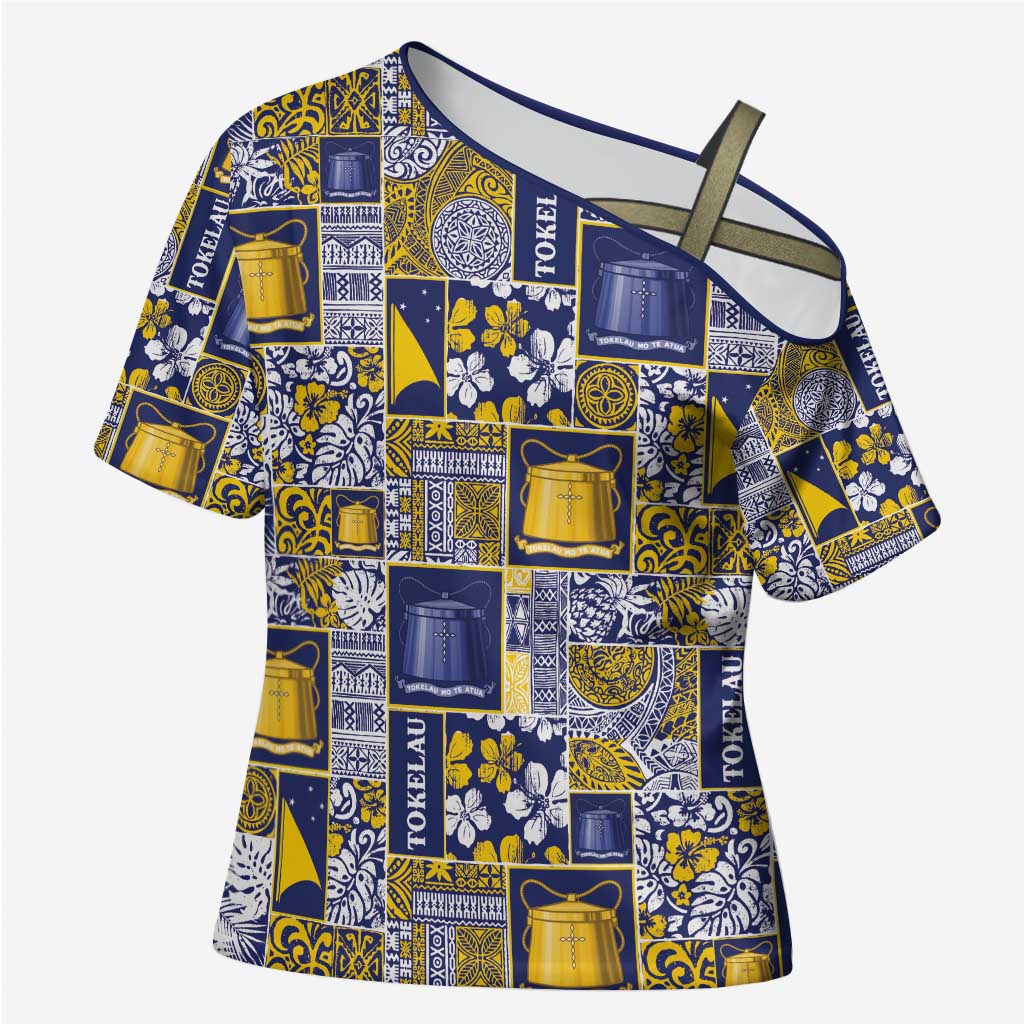 Tokelau Manuia te Kilihimahi Cross Shoulder Shirt Pacific Patchwork Xmas Vibes - Polynesian Pride